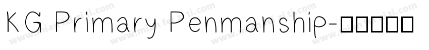 KG Primary Penmanship字体转换